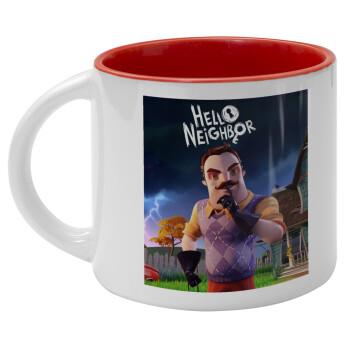  Hello Neighbor, Κούπα κεραμική 400ml Λευκή/Κόκκινη