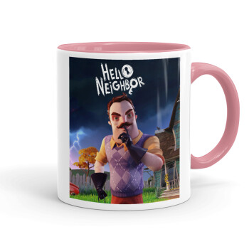  Hello Neighbor, Mug colored pink, ceramic, 330ml