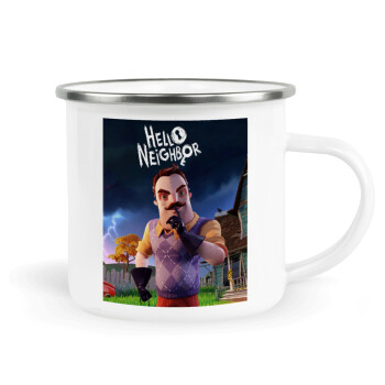  Hello Neighbor, Κούπα Μεταλλική εμαγιέ λευκη 360ml