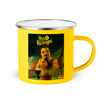  Hello Neighbor, Yellow Enamel Metallic Cup 360ml