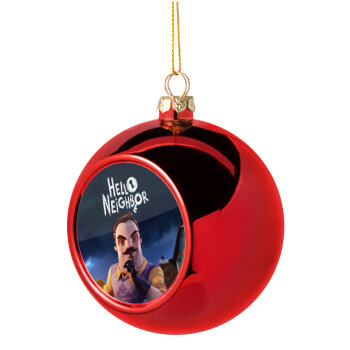 Hello Neighbor, Christmas tree ball Red 8cm