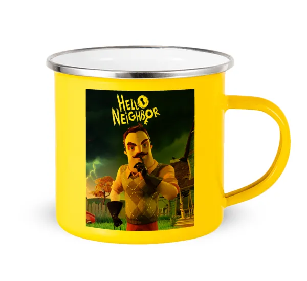 Hello Neighbor — Yellow Enamel Metallic Cup 360ml