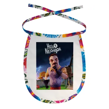  Hello Neighbor, Σαλιάρα μωρού αλέκιαστη με κορδόνι Χρωματιστή