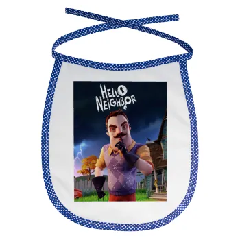  Hello Neighbor, Σαλιάρα μωρού αλέκιαστη με κορδόνι Μπλε