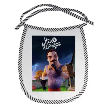  Hello Neighbor, Σαλιάρα μωρού αλέκιαστη με κορδόνι Μαύρη