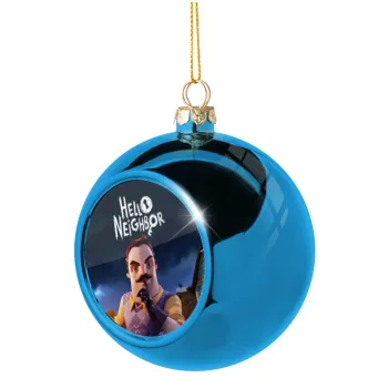 Hello Neighbor, Στολίδι Χριστουγεννιάτικη μπάλα δένδρου Μπλε 8cm