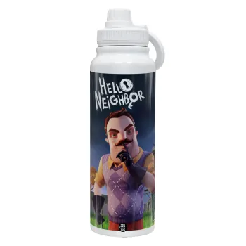  Hello Neighbor, Θερμός 1L Ανοξείδωτο με Βάση Κινητού & Διπλά Τοιχώματα