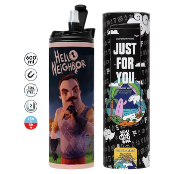  Hello Neighbor, Tumbler stainless steel PINK 600ml