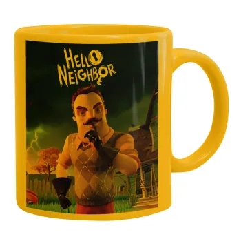  Hello Neighbor, Κούπα, κεραμική κίτρινη, 330ml