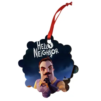  Hello Neighbor, Στολίδι Χριστουγεννιάτικο στολίδι snowflake ξύλινο 7.5cm