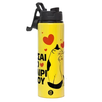 Είσαι το ταίρι μου, Μεταλλικό παγούρι νερού με καπάκι ασφαλείας, αλουμινίου 850ml