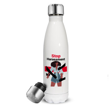 STOP Harassment, Metal mug thermos White (Stainless steel), double wall, 500ml