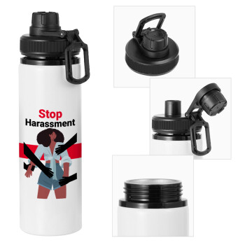 STOP Harassment, Μεταλλικό παγούρι νερού με καπάκι ασφαλείας, αλουμινίου 850ml