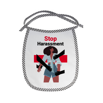 STOP Harassment, Σαλιάρα μωρού αλέκιαστη με κορδόνι Μαύρη
