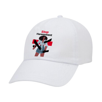 STOP Harassment, Καπέλο Baseball Λευκό (5-φύλλο, unisex)