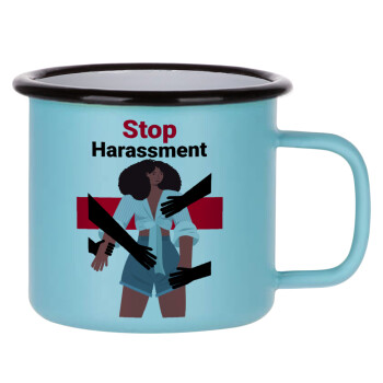 STOP Harassment, Κούπα Μεταλλική εμαγιέ ΜΑΤ σιέλ 360ml