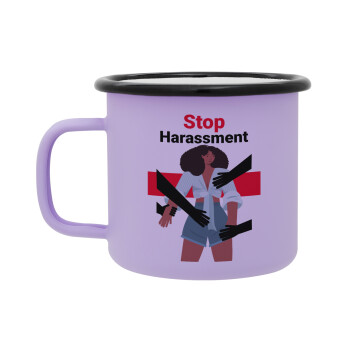 STOP Harassment, Κούπα Μεταλλική εμαγιέ ΜΑΤ Light Pastel Purple 360ml