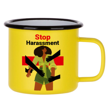 STOP Harassment, Κούπα Μεταλλική εμαγιέ ΜΑΤ Κίτρινη 360ml