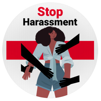 STOP Harassment, Mousepad Στρογγυλό 20cm