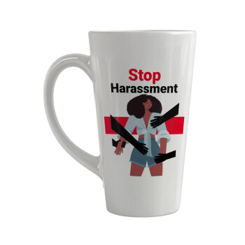 STOP Harassment, Κούπα κωνική Latte Μεγάλη, κεραμική, 450ml