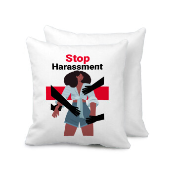 STOP Harassment, Μαξιλάρι καναπέ 40x40cm περιέχεται το  γέμισμα