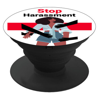STOP Harassment, Phone Holders Stand  Black Hand-held Mobile Phone Holder