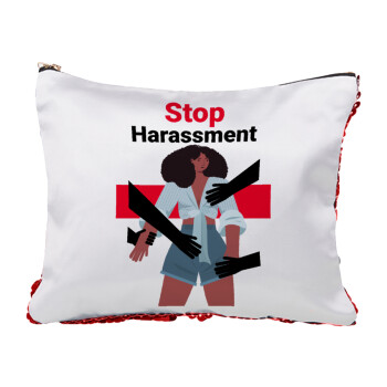 STOP Harassment, Τσαντάκι νεσεσέρ με πούλιες (Sequin) Κόκκινο
