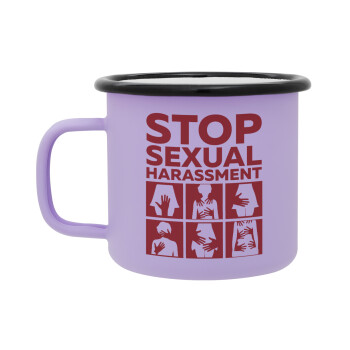 STOP sexual Harassment, Κούπα Μεταλλική εμαγιέ ΜΑΤ Light Pastel Purple 360ml