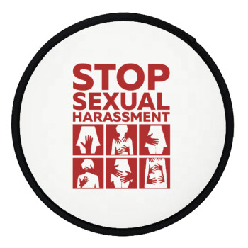 STOP sexual Harassment, Βεντάλια υφασμάτινη αναδιπλούμενη με θήκη (20cm)
