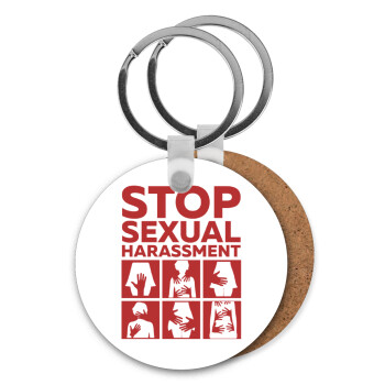 STOP sexual Harassment, Μπρελόκ Ξύλινο στρογγυλό MDF Φ5cm