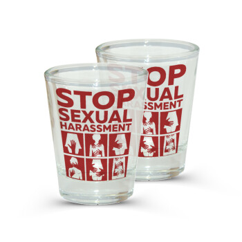 STOP sexual Harassment, Σφηνοπότηρα γυάλινα 45ml διάφανα (2 τεμάχια)