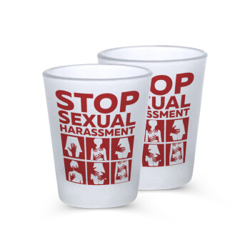 STOP sexual Harassment, Σφηνοπότηρα γυάλινα 45ml του πάγου (2 τεμάχια)