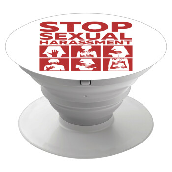 STOP sexual Harassment, Phone Holders Stand  White Hand-held Mobile Phone Holder