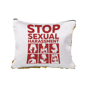 STOP sexual Harassment, Τσαντάκι νεσεσέρ με πούλιες (Sequin) Χρυσό