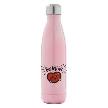 Be mine!, Metal mug thermos Pink Iridiscent (Stainless steel), double wall, 500ml