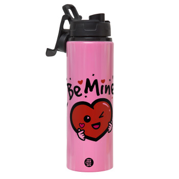 Be mine!, Metallic water bottle with safety lid, 850ml aluminum