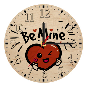 Be mine!, Ρολόι τοίχου ξύλινο plywood (20cm)