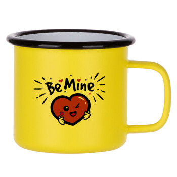 Be mine!, Κούπα Μεταλλική εμαγιέ ΜΑΤ Κίτρινη 360ml