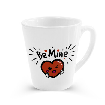 Be mine!, Κούπα κωνική Latte Λευκή, κεραμική, 300ml