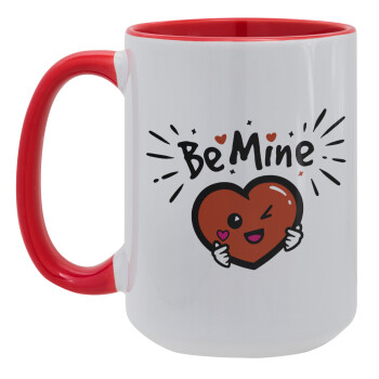 Be mine!, Κούπα Mega 15oz, κεραμική Κόκκινη, 450ml