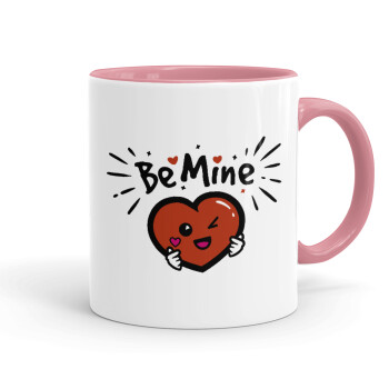 Be mine!, Mug colored pink, ceramic, 330ml