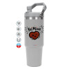 GREY color, 890ml (30oz) stainless Steel Tumbler with Handle