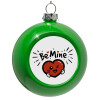 Green Christmas tree ornament bauble 8cm