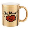 Mug ceramic, gold mirror, 330ml