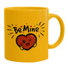 Ceramic coffee mug yellow, 330ml