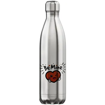 Be mine!, Μεταλλικό παγούρι θερμός Inox (Stainless steel), διπλού τοιχώματος, 750ml