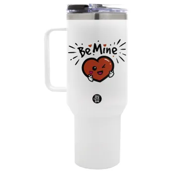 Be mine!, Mega Stainless steel Tumbler with lid, double wall 1,2L