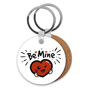 Be mine!, Μπρελόκ Ξύλινο στρογγυλό MDF Φ5cm