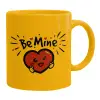 Ceramic coffee mug yellow, 330ml