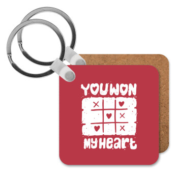 Τρίλιζα you won my heart, Μπρελόκ Ξύλινο τετράγωνο MDF